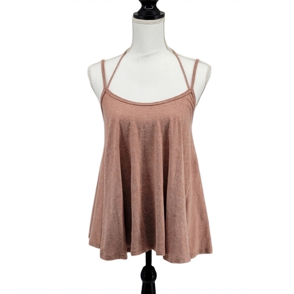 Pink‎ Free People We The Free Tank with razorback strap size m - Picture 3 of 10